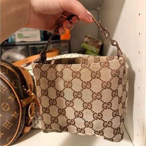 Gucci Beige and Brown Monogram Handbag